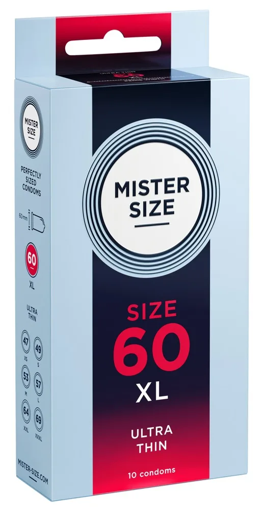 Mister Size Kondome „60 mm“, transparent, hauchdünn, feucht
