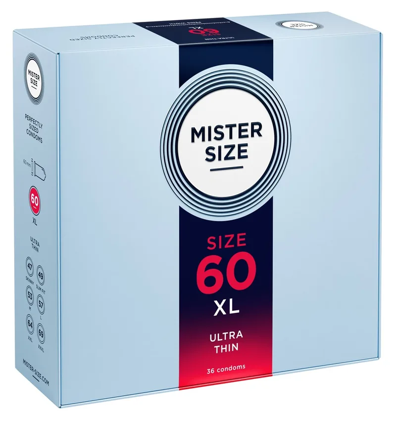 Mister Size Kondome „60 mm“, transparent, hauchdünn, feucht