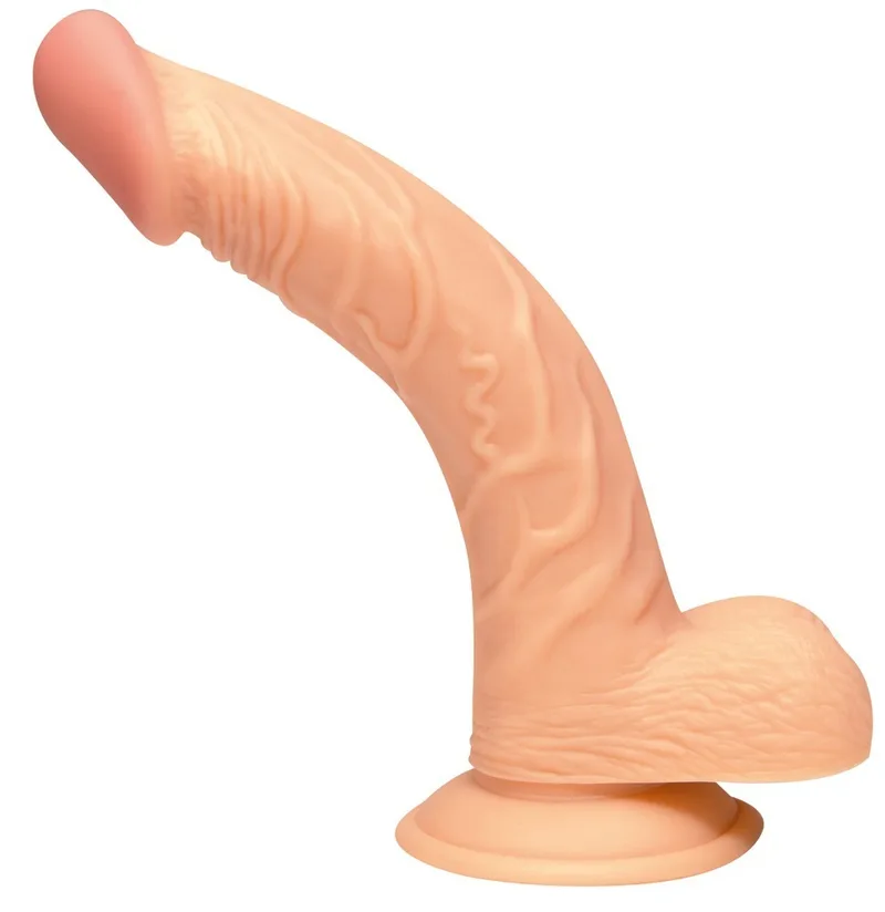 NMC Naturdildo „Curved Passion“, 19 cm, mit Saugfuß