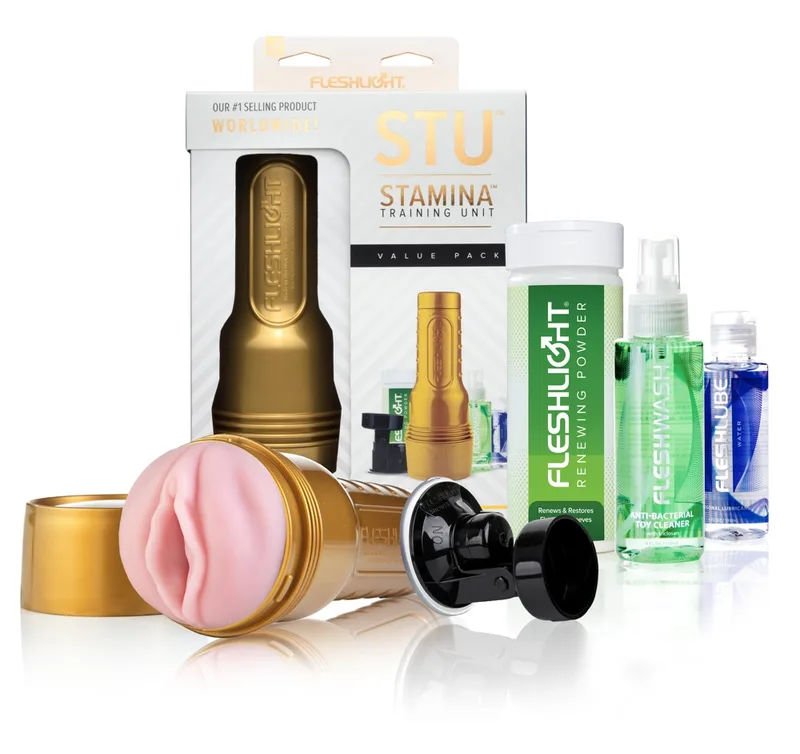 Fleshlight 5-teiliges Set „Stamina Value Pack“, Masturbator inkl. vielfältigem Zubehör