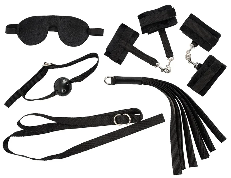 Accessoire Bizarre 6-teiliges Fessel-Set, individuell verstellbar