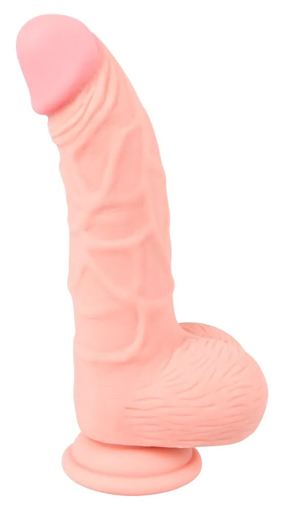 Medical Silicone Naturdildo „Medical Silicone Dildo“, 20 cm, leicht gebogen