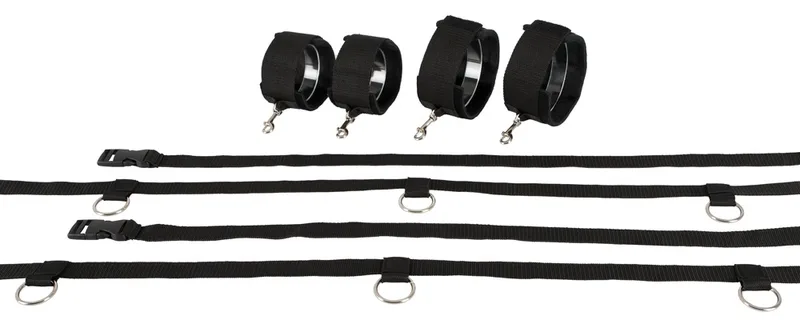 Accessoire Bizarre 4-teilige Bettfesseln, mit Karabinern