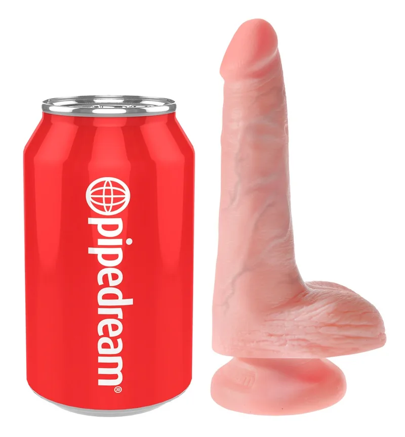 King Cock Dildo „6″ Cock with Balls“ mit Saugfuß