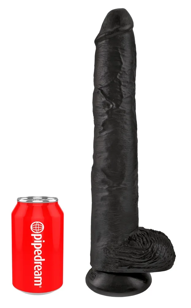 King Cock Naturdildo „14″ Cock with Balls“ mit Saugfuß