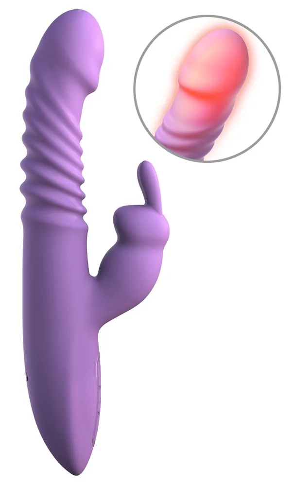 Fantasy For Her Stoßvibrator „her thrusting silicone rabbit“, mit Heizfunktion