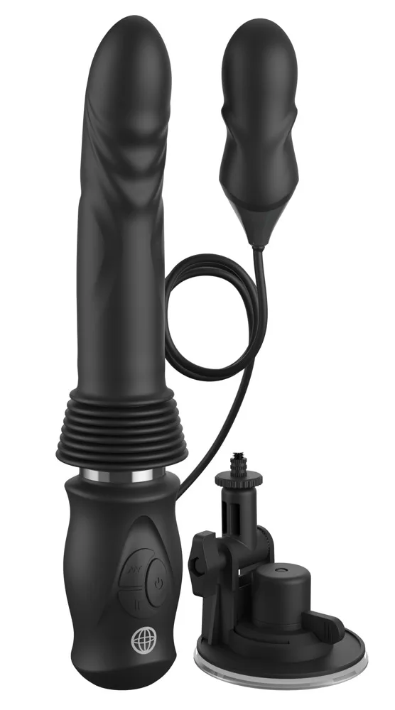 Fetish Fantasy Series Stoßvibrator „Ultimate Silicone Thruster“ mit abnehmbarem Saugfuß