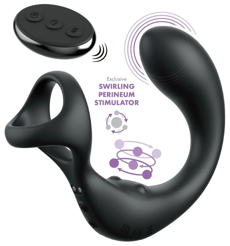 Anal Fantasy Elite Prostata-Vibrator „Ass-Gasm Taint-Alizer“ mit Swirling Perineum Stimulator