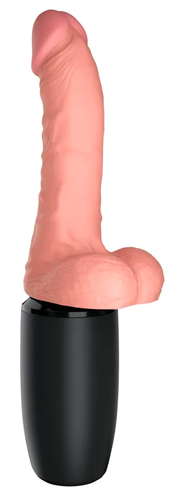 King Cock Plus Stoßvibrator „6,5“ Thrusting Cock with Balls“, mit Wärmefunktion, 7 Vibrationsmodi