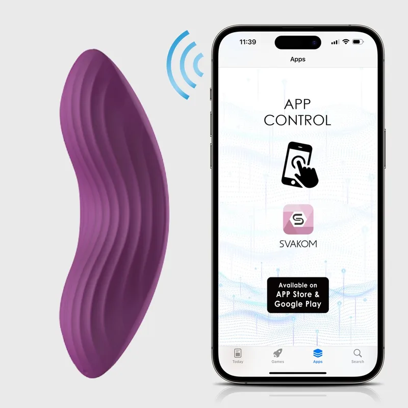 SVAKOM Auflegevibrator „Edeny“, 11 Vibrationsmodi per App