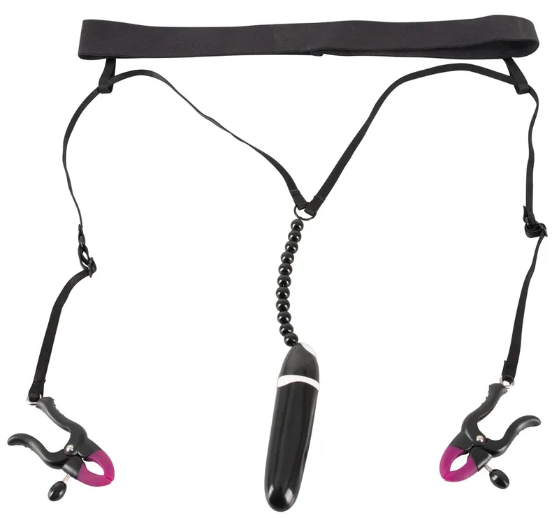 Bad Kitty Vulvalippenspreizer „Spreader String“ mit Vibrator