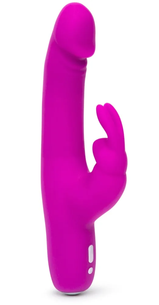 happyrabbit Rabbitvibrator „Realistic Slim“ mit 12 Vibrationsmodi und 2 Motoren, 24 cm