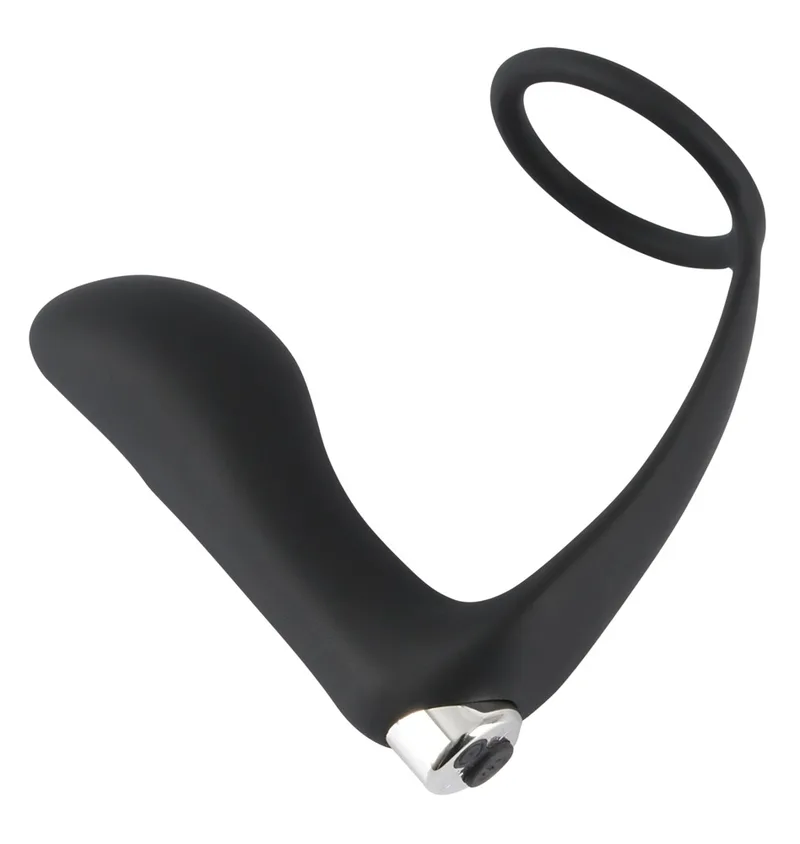 Black Velvets Penisring „Vibrating Ring & Plug“, mit Vibroplug