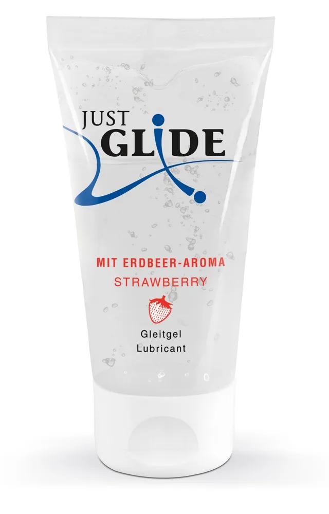 Just Glide Gleitgel „Strawberry“ auf Wasserbasis