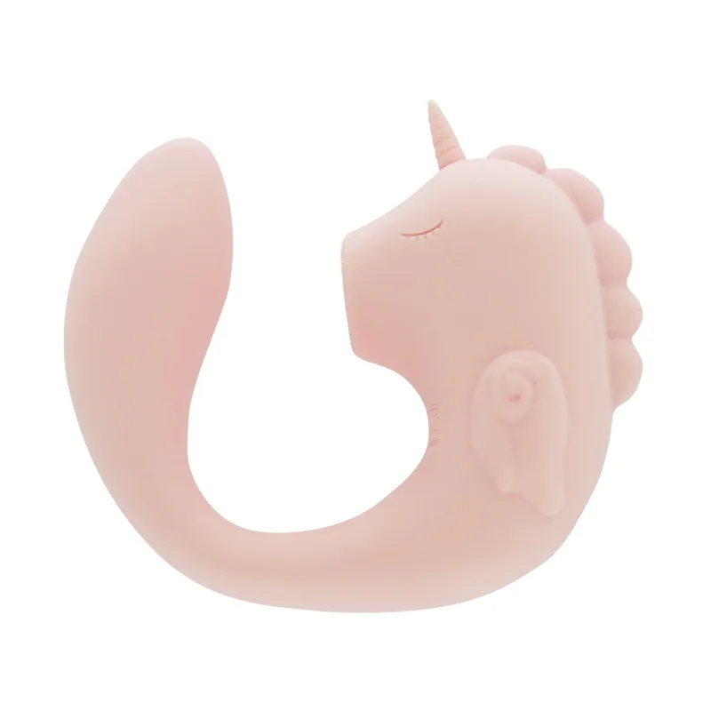 Unihorn Vibrator „C-Horse Coral Throb“ mit Klitoris-Stimulator