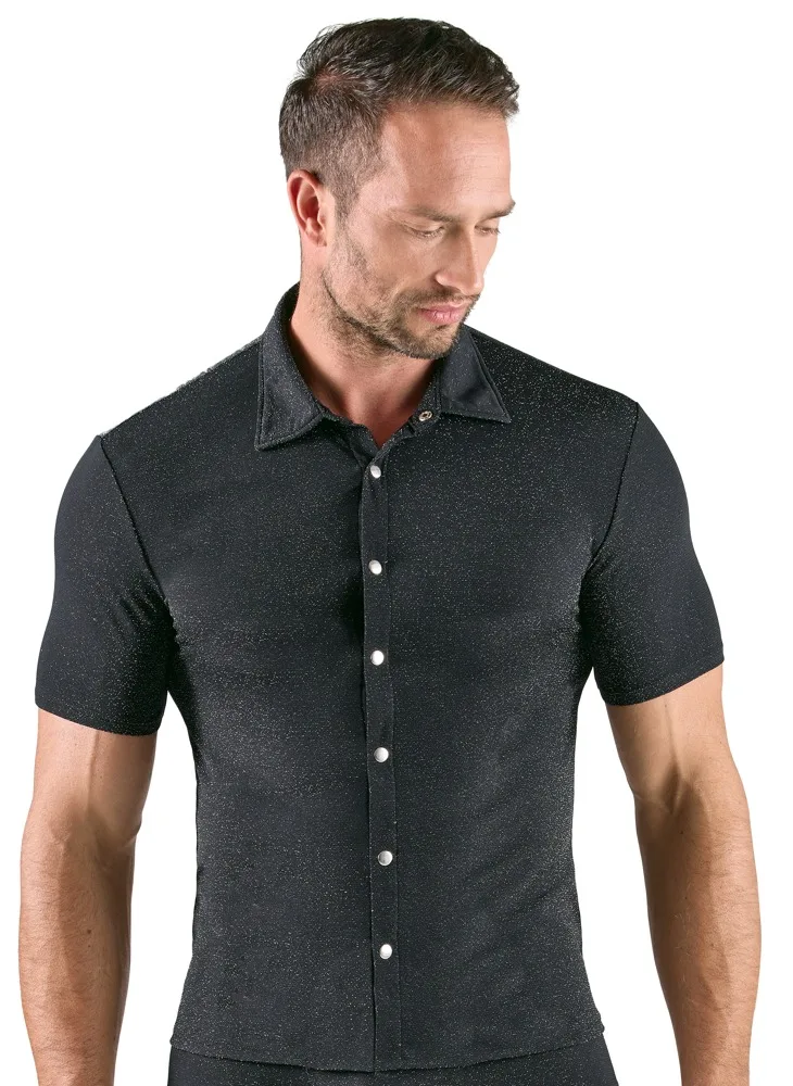 Svenjoyment Hemd im schillernden Lurex-Look