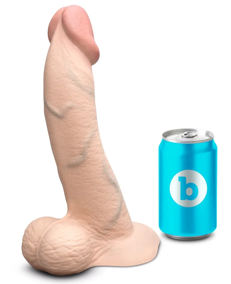 b-Vibe Naturdildo „slipskin curvy“ mit Saugfuß