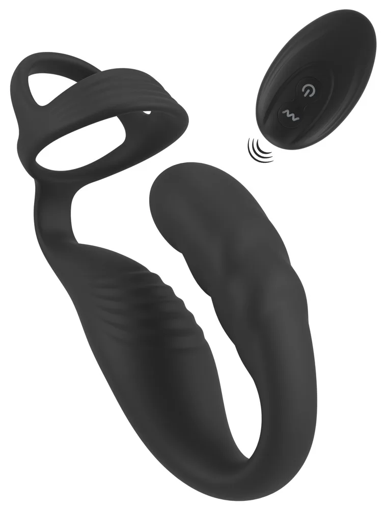 Rebel Prostata-Vibrator mit Perineum-Vibrator und Penis-/Hodenring