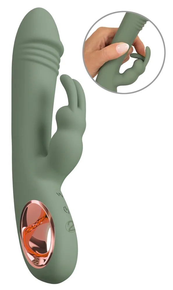You2Toys Rabbitvibrator „Slim Rabbit Olive“ mit 2 Motoren