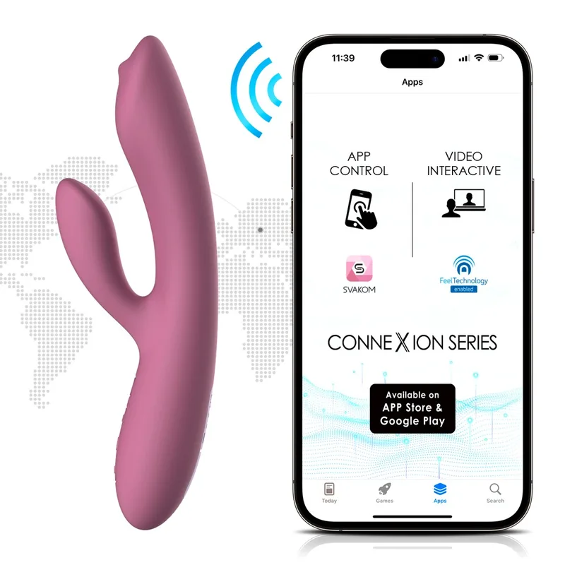 SVAKOM Rabbitvibrator „Trysta Neo“ mit beweglicher G-Punkt-Massagekugel