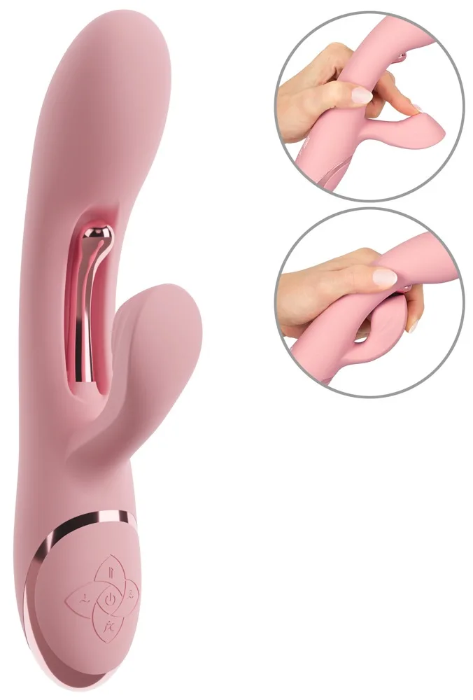 beau coeur Rabbitvibrator „AVENOR“ mit Vibro-Metallzunge für G-Zone