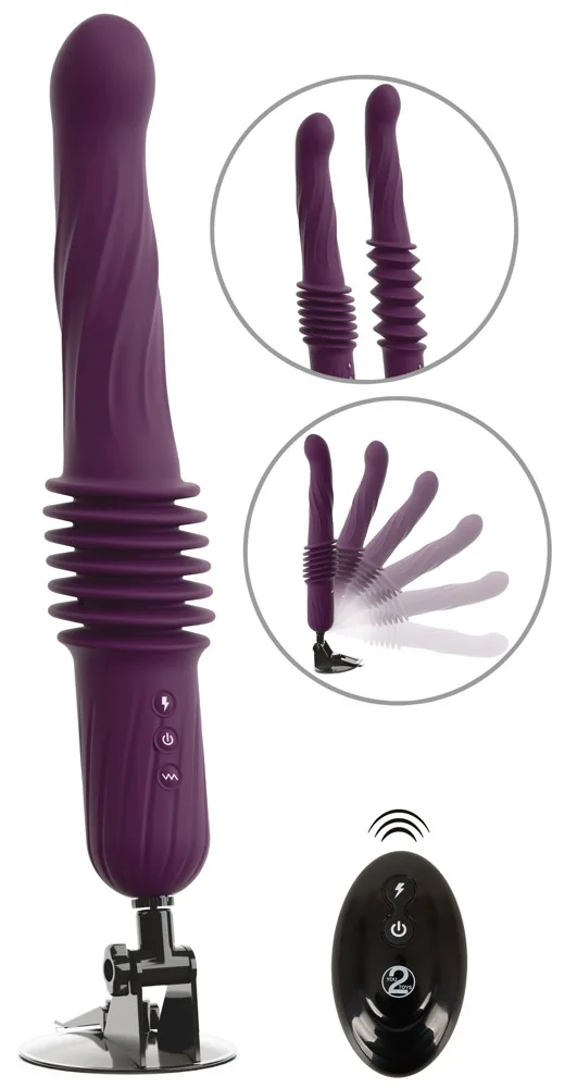 You2Toys Stoßvibrator „RC Warming Fucking Machine“ mit abnehmbarem Saugfuß