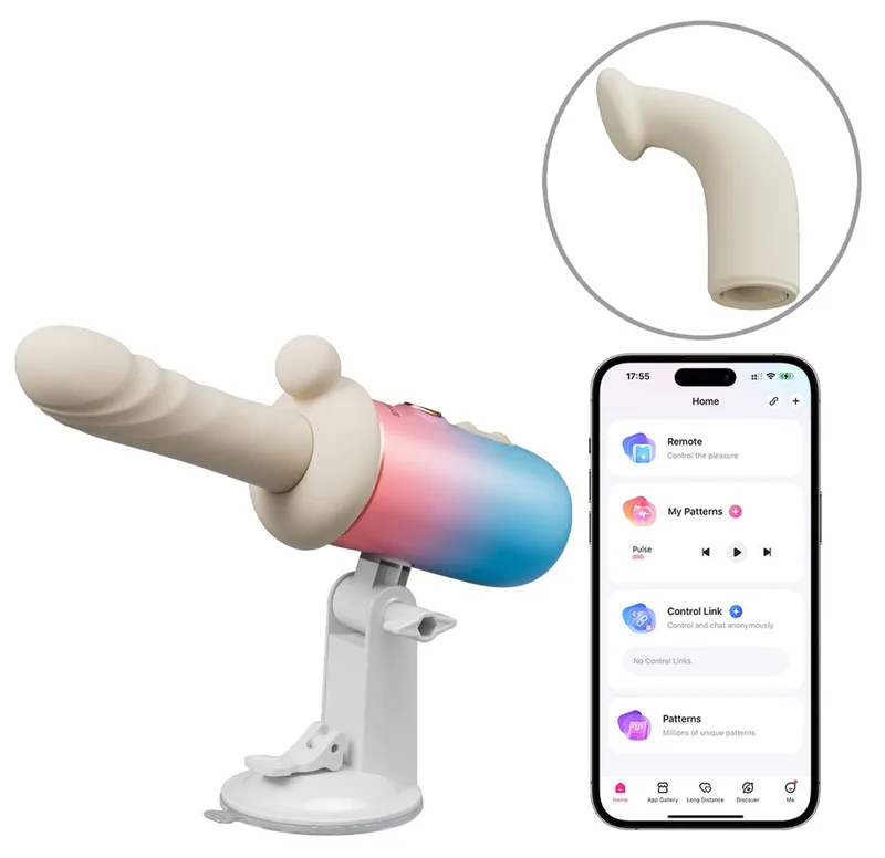 Lovense Stoßvibrator „Spinel“ mit 5-teiligem Zubehör