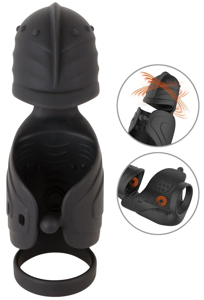 Rebel Masturbator mit Vibration und beweglichem Eichel-Stimulator