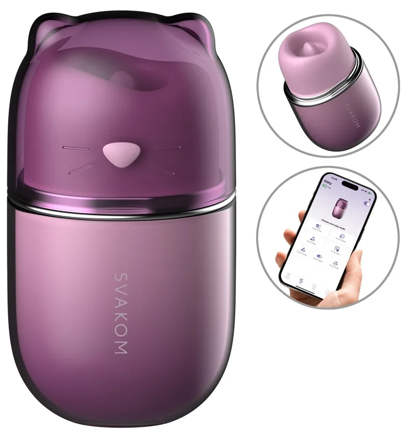 SVAKOM Auflegevibrator „Klitty“ mit Leck- und Saugfunktion