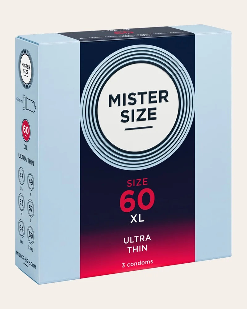 Mister Size Kondome „60 mm“, transparent, hauchdünn, feucht