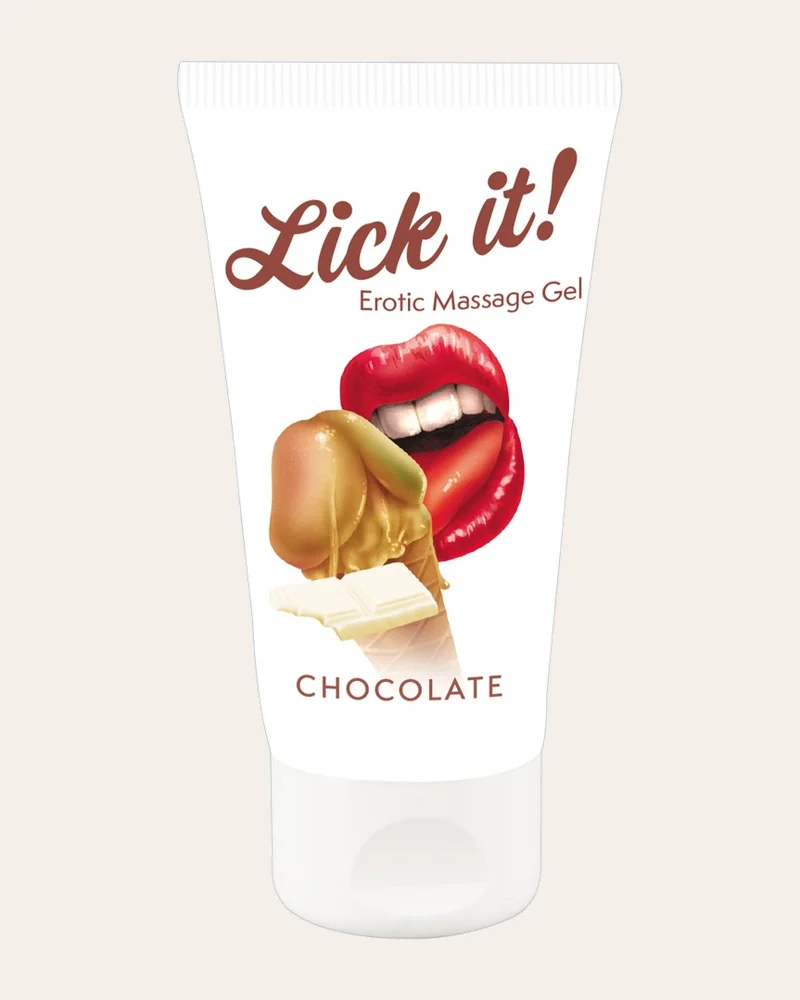 Lick it! Gel „Erotic Massage Gel Chocolate“ mit Schokoladen-Aroma