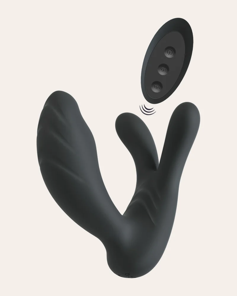 Sweet Smile Vibrator „RC G-&P-Spot“ mit Klitoris-/Hodenstimulator